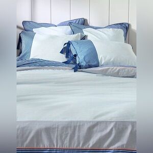 Anthropologie Livia Cotton Stripe Printed Duvet, Various Sizes  NWT